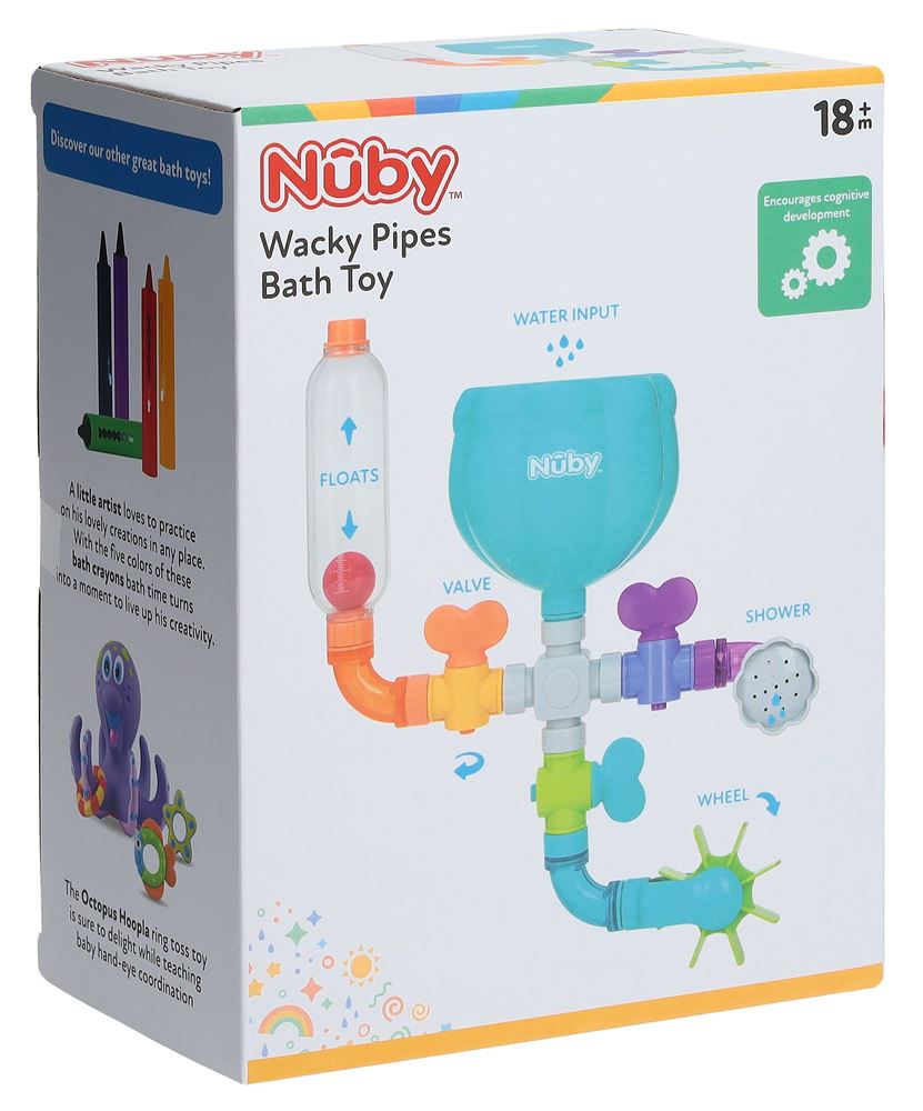 Nuby Badespielzeug Wasserwerk beliebig zusammensteckbar