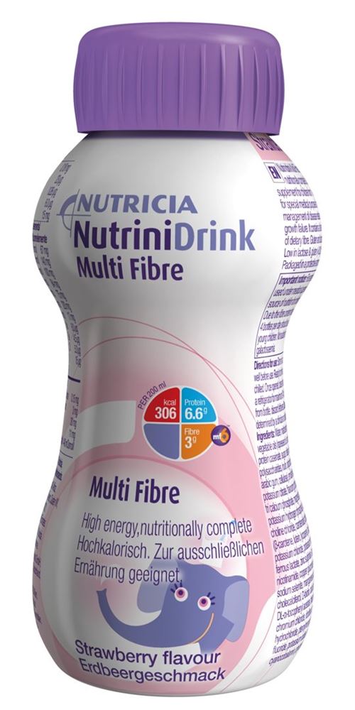 Nutrini Drink multi fibre fraise 200 ml