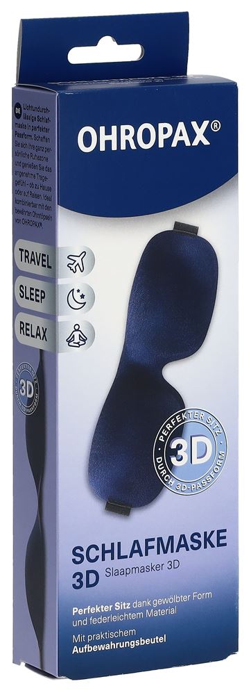 Ohropax masque de sommeil 3D bleu