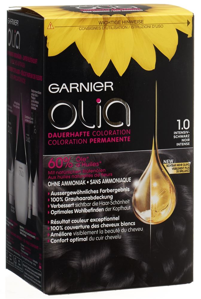 Image of Olia Haarfarbe 1.0 Intensiv Schwarz
