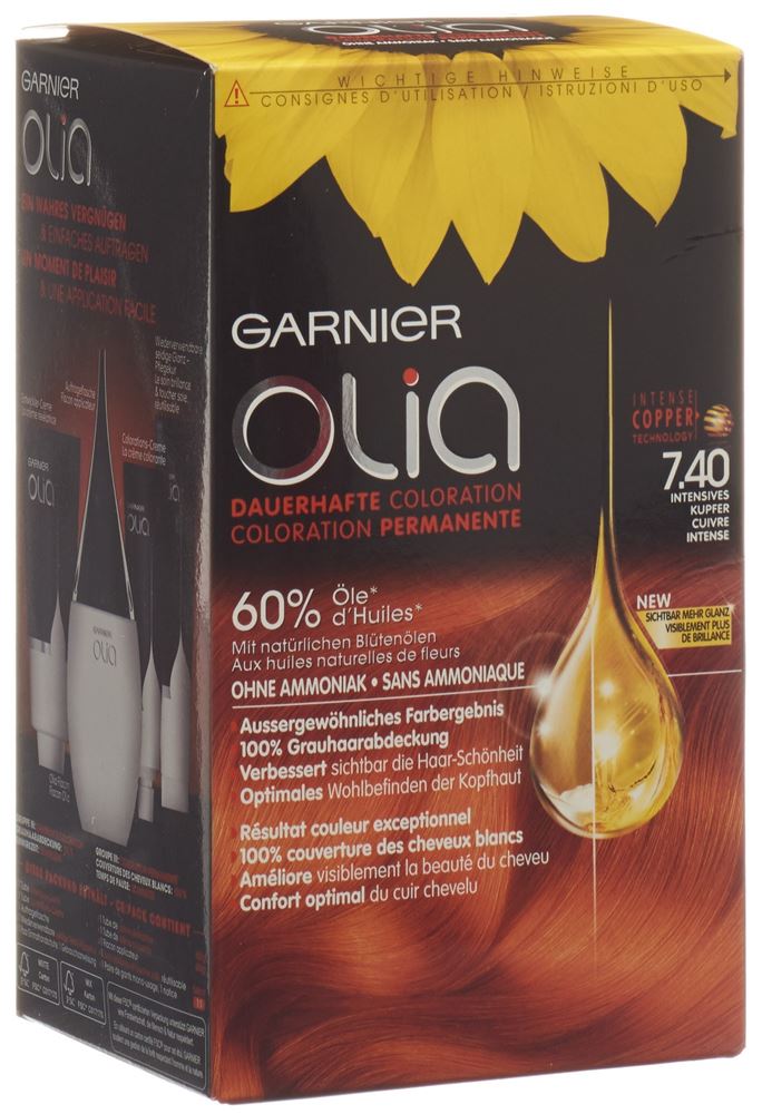 Image of Olia Haarfarbe 7.40 Intensives Kupfer