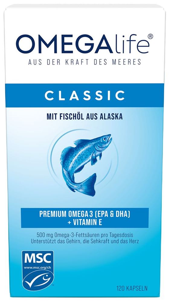 Omega-life Classic Kaps 500 mg Ds 120 Stk