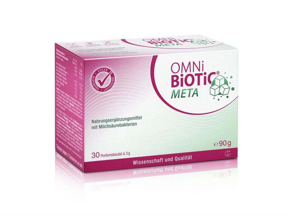 OMNi-BiOTiC Meta Pulver 30 Beutel 3 g | Nahrungsergänzung | Unterstützt Darmmikrobiom | Mit Milchsäurebakterien