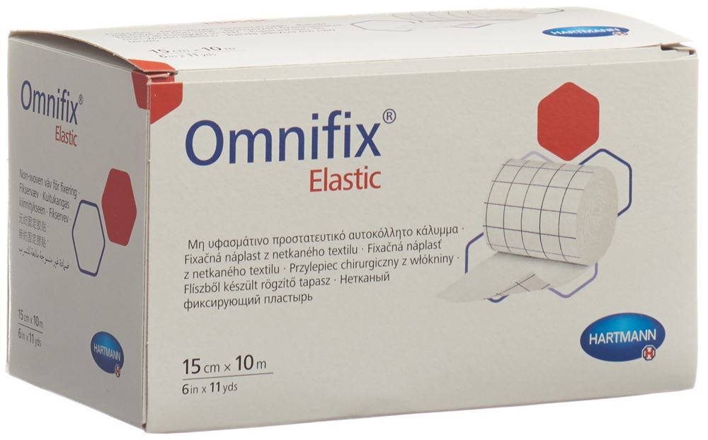 Omnifix adhésif non tissé 15cmx10m élastique blanc