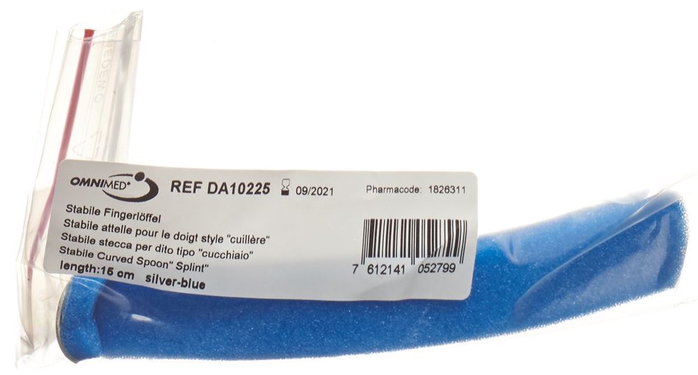 Omnimed Dalco doigt style cuillère 15cm argent bleu