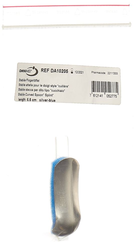Image of Omnimed Dalco Fingerlöffel 5.5cm silber blau