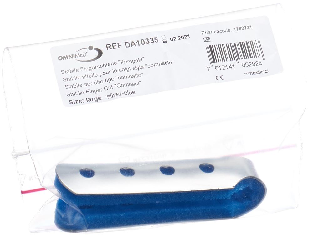 Image of Omnimed Dalco Fingerschiene L silber blau
