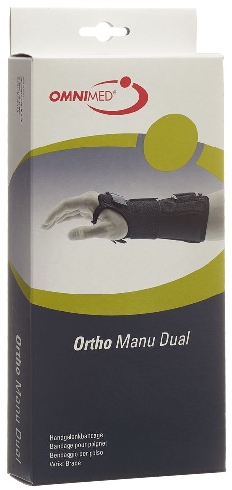 Image of Omnimed Ortho Manu Dual Handgelenkbandage M schwarz