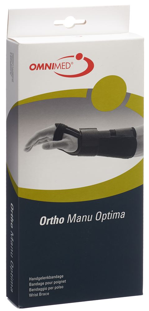Image of Omnimed Ortho Manu Opti Handbandage M 22cm links schwarz
