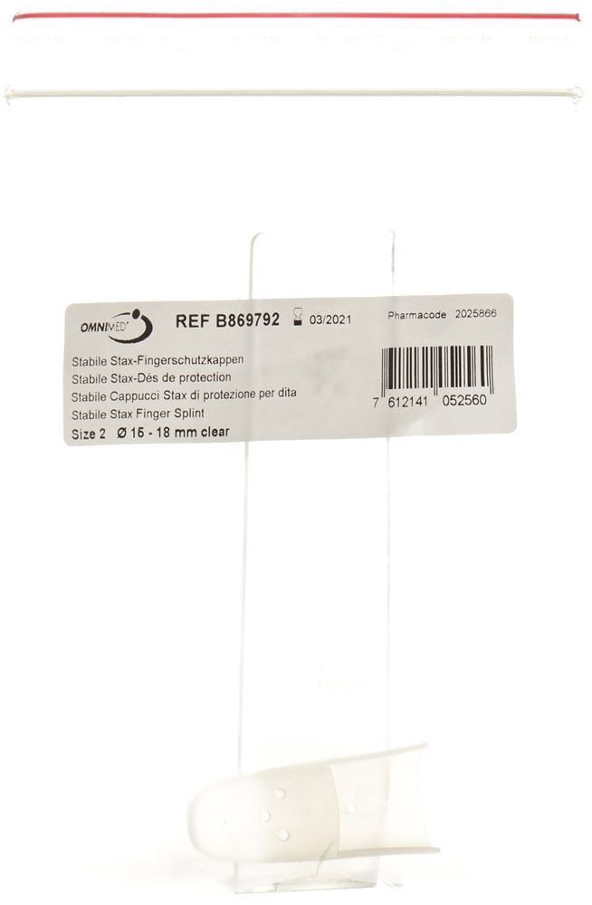 Image of Omnimed Stax-Fingerschutzkappen Gr2 perforiert transparent