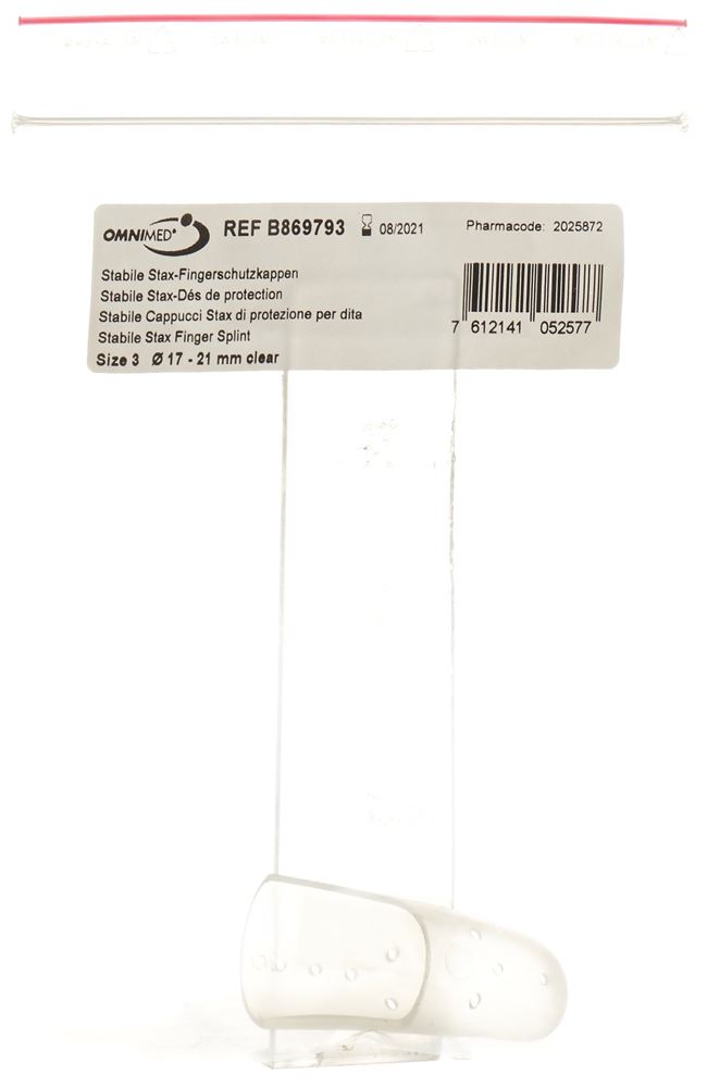 Image of Omnimed Stax-Fingerschutzkappen Gr3 perforiert transparent