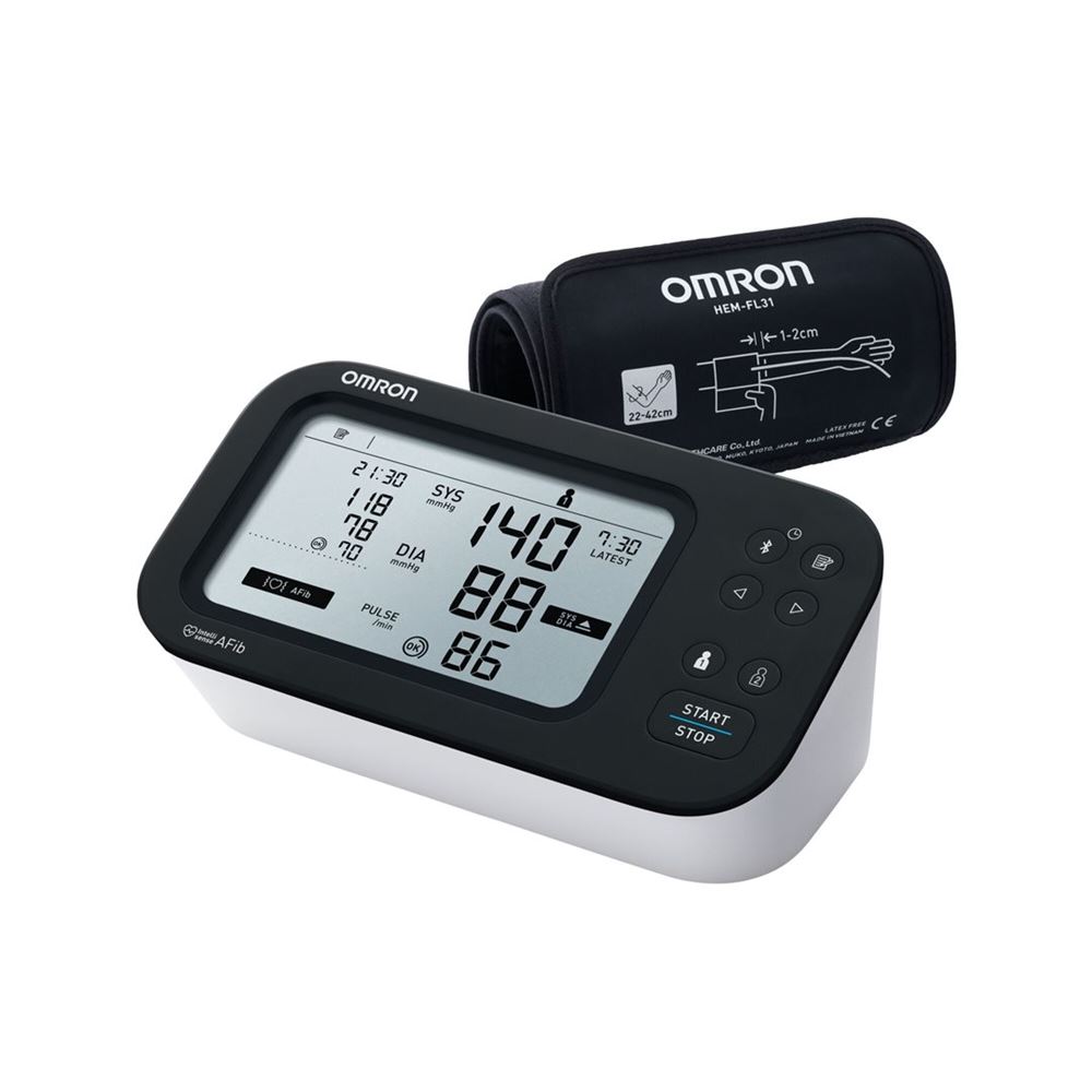 Omron Blutdruck Oberarm M7 Intelli IT Afib mit Omron Connect App inklusive Gratisservice