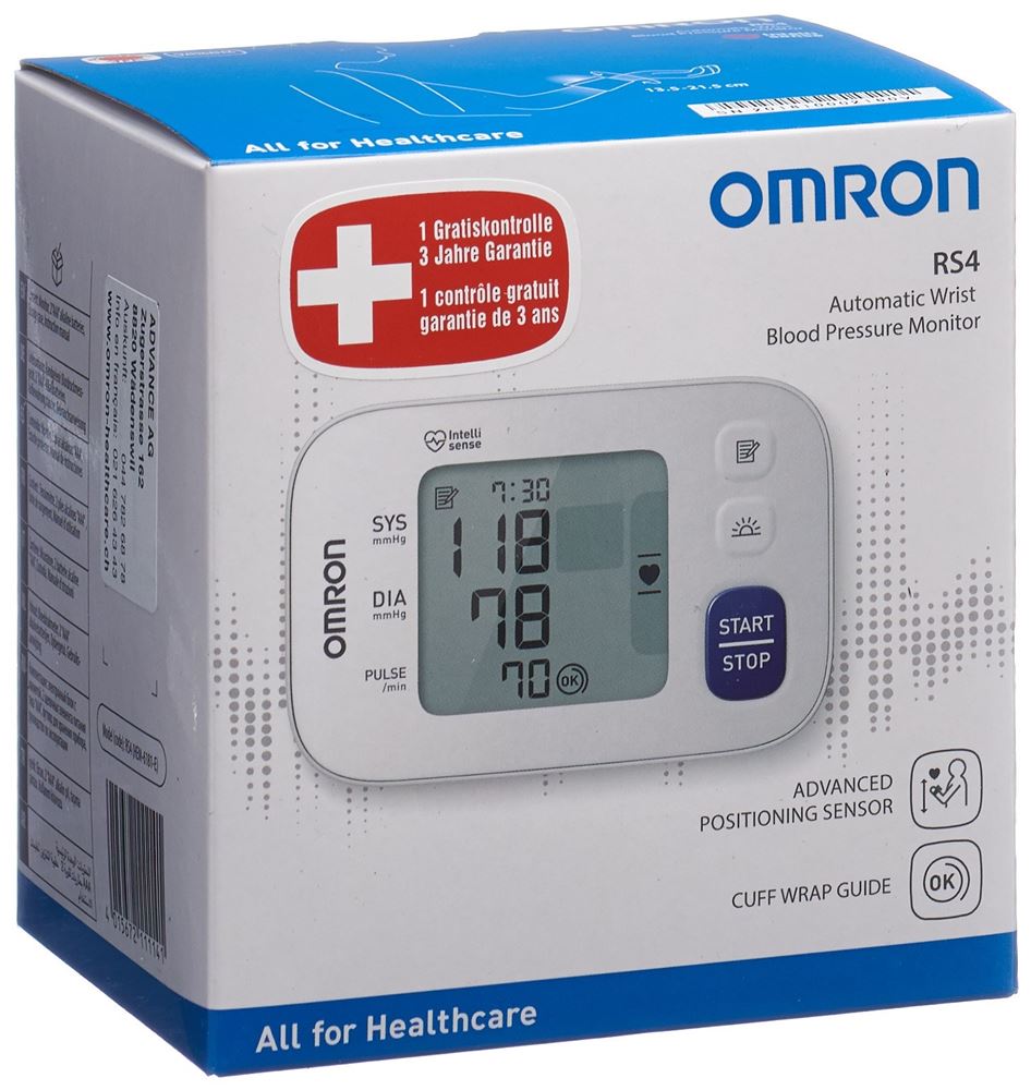 Omron tensiomètre pour poignet RS4 service gratuit inclus