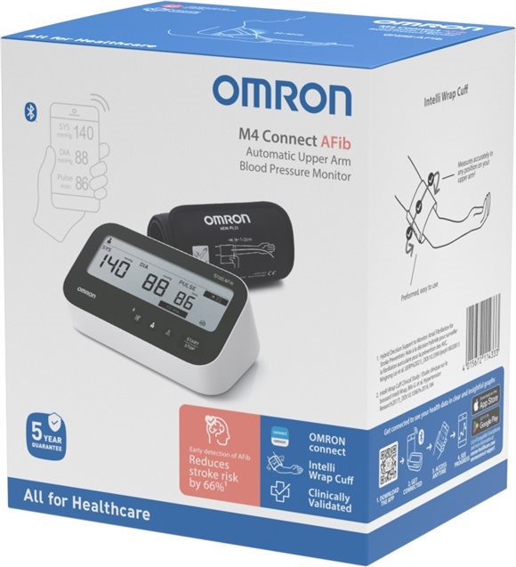 Omron Blutdruckmessgerät Oberarm M4 Connect AFib Gratisservice