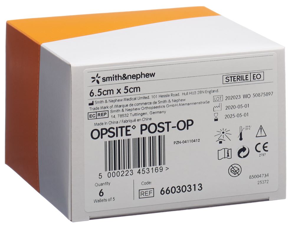 Opsite Post OP Folienverband 6.5x5cm steril 6 x 5 Stk