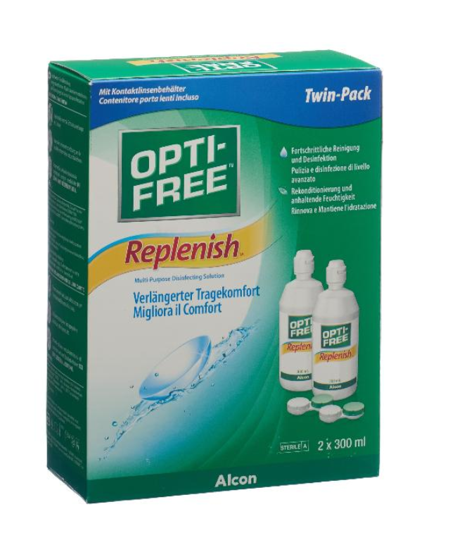 Opti Free RepleniSH solution de décontamination 2 fl 300 ml