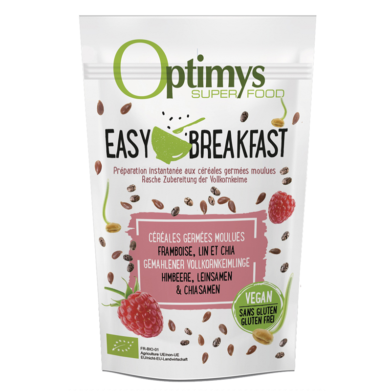 Image of Optimys Easy Breakfast Himbeere Leinsamen und Chiasamen Bio Btl 350 g