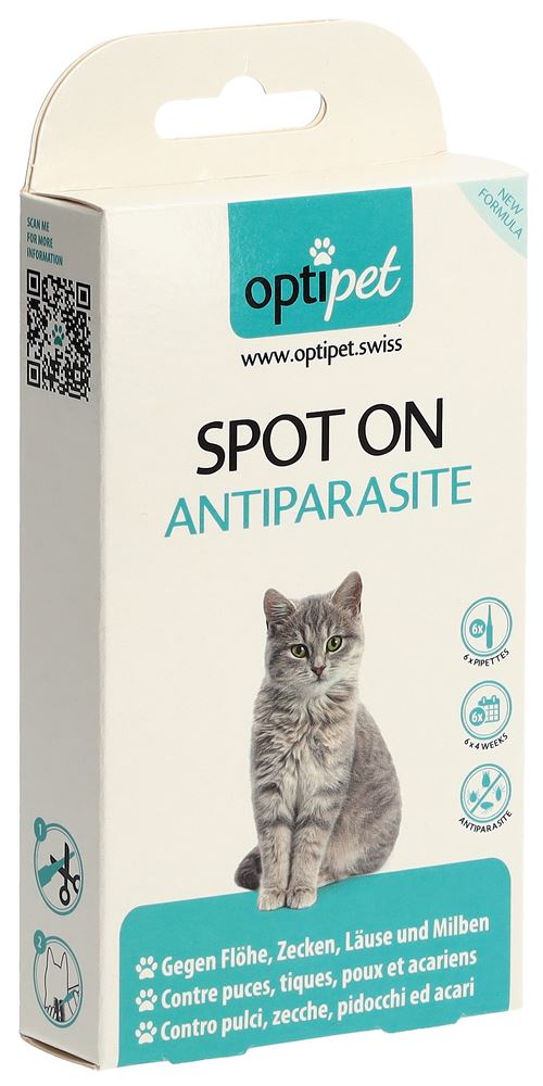 optipet Spot On Antiparassitario per gatti 6 x 1 ml
