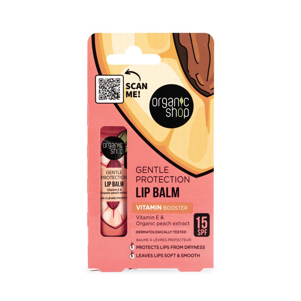 Organic Shop Gentle Protection Lippenbalsam Lsf15 Vitamin E und Pfirsichextrakt Tb 10 ml