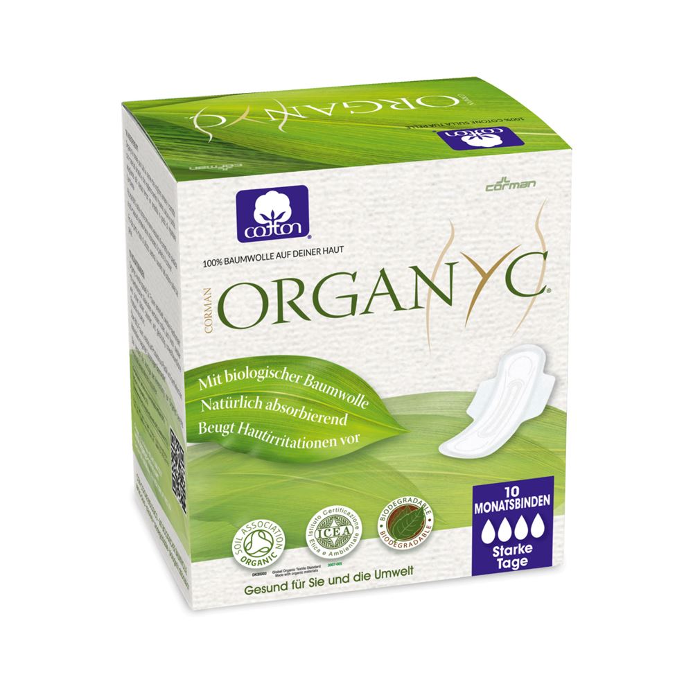 Organyc assorbenti igienici con ali high flow 10 pezzi