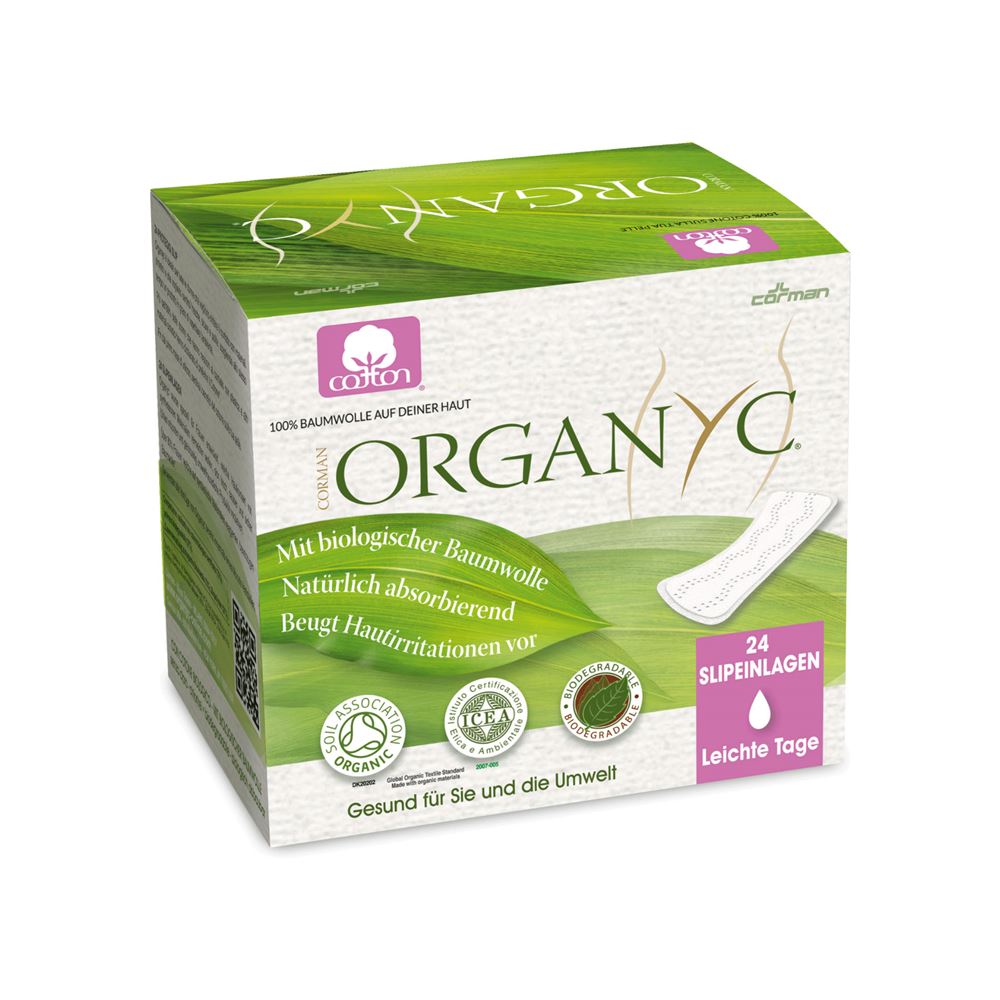 Image of Organyc Slipeinlagen gefaltet light flow 24 Stk