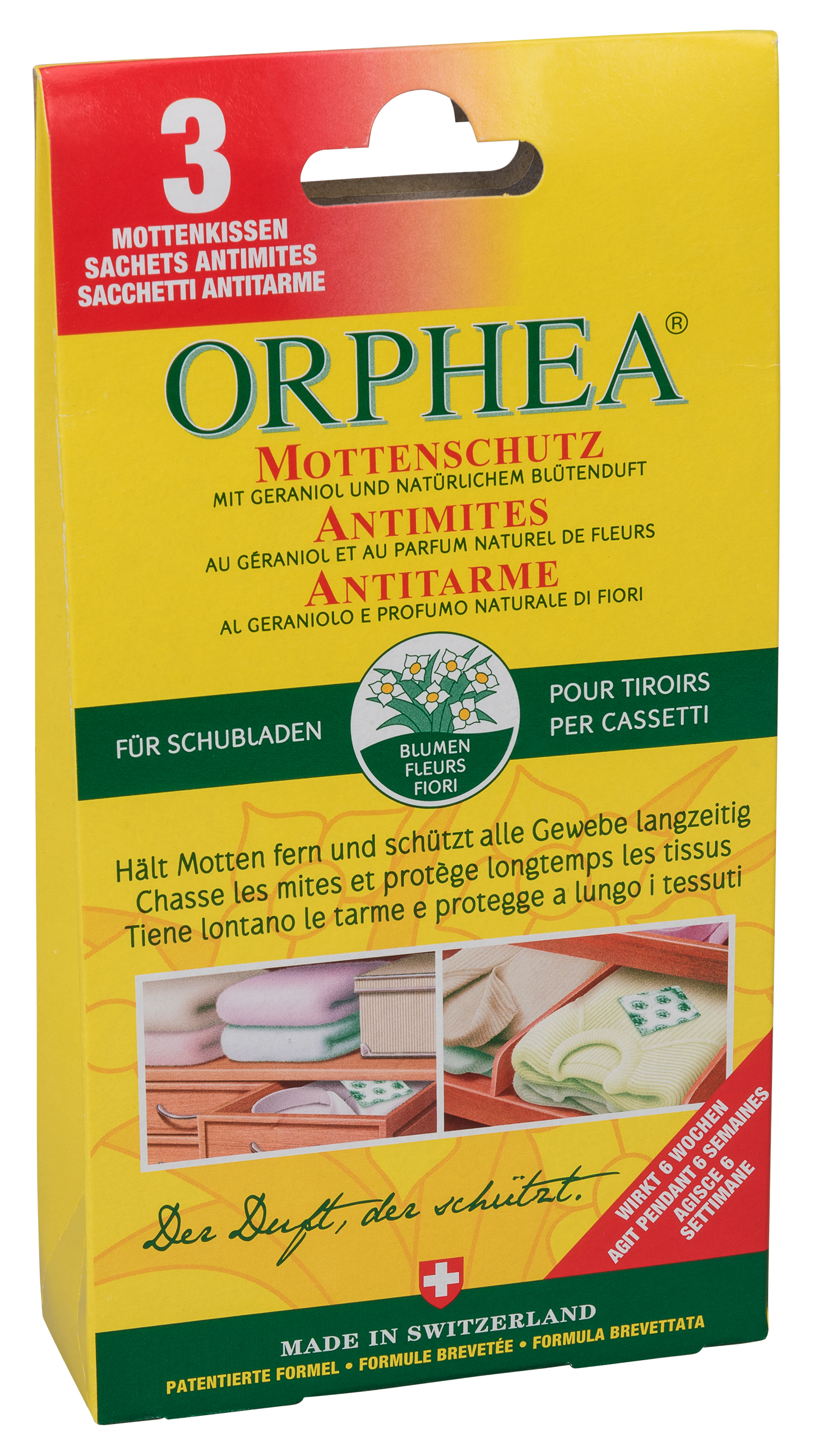 Orphea sacchetti antitarme fiori 3 pezzi