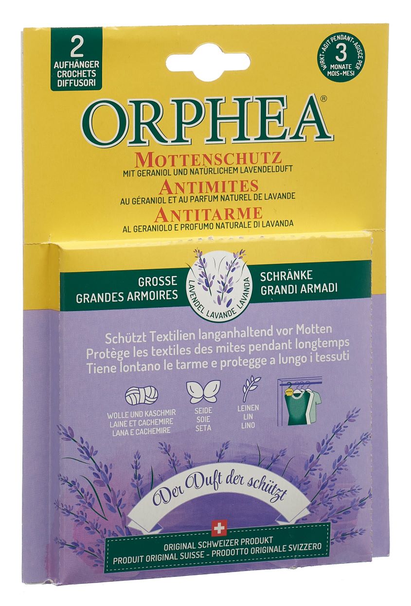 Orphea Mottenschutz Aufhänger Lavendelduft 2 Stk
