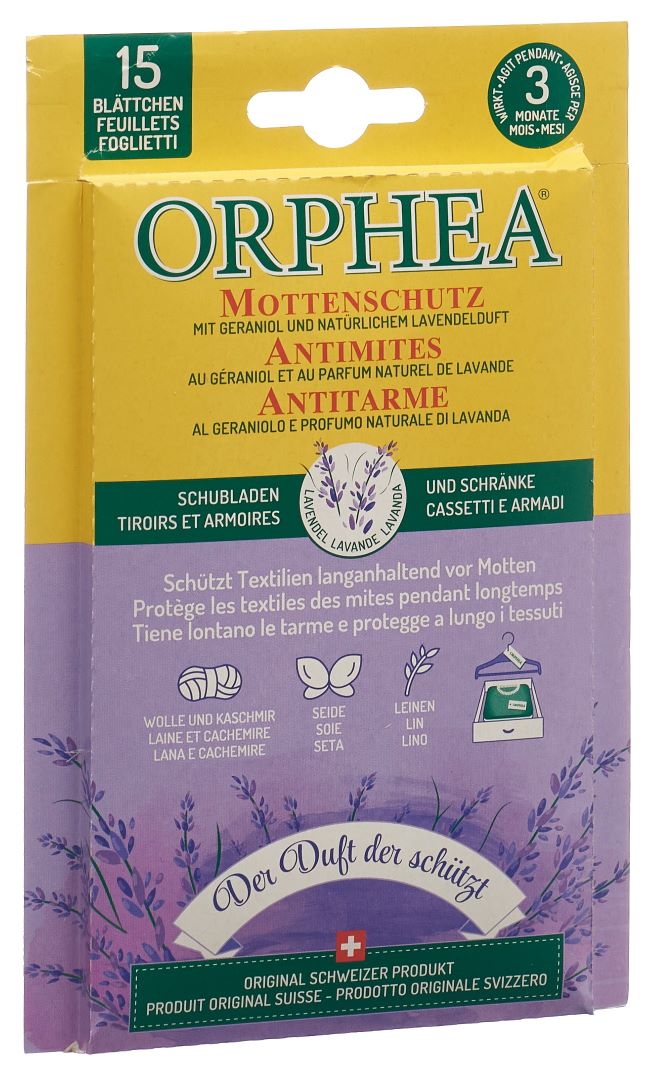 Orphea feuilles antimite lavande 15 pce