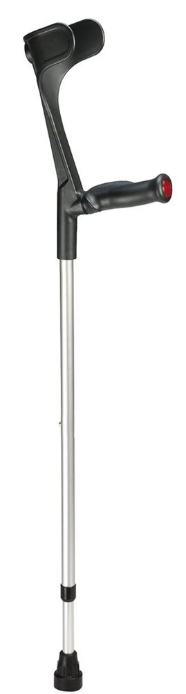 Image of Ossenberg Krücke alu/schwarz Orthogriff 140kg 1 Paar