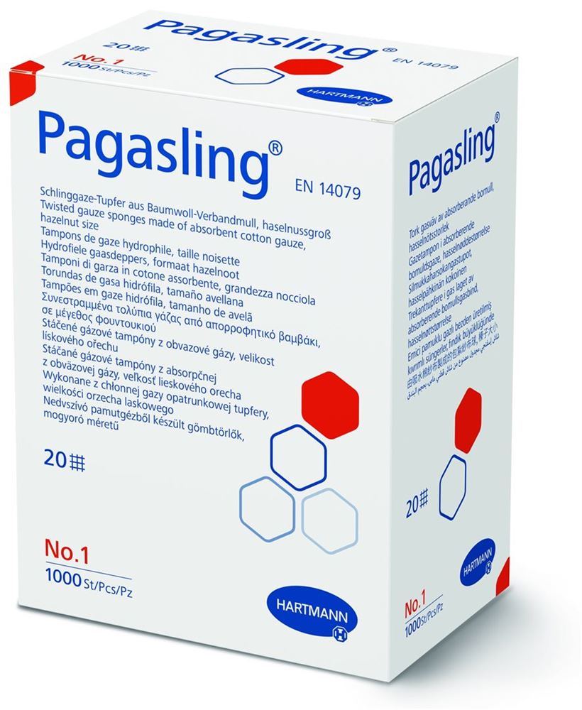 Image of Pagasling Schlinggazetupfer Gr1 1000 Stk