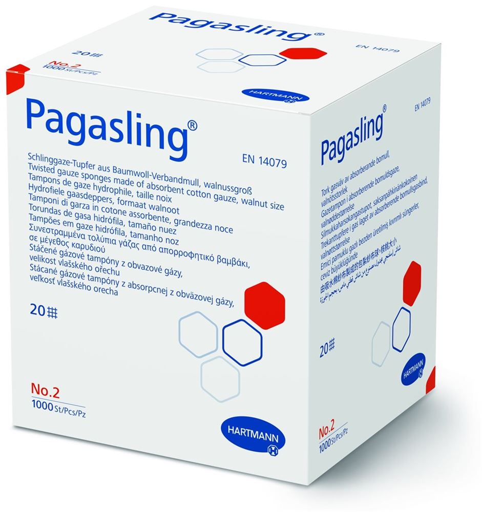 Image of Pagasling Schlinggazetupfer Gr2 1000 Stk