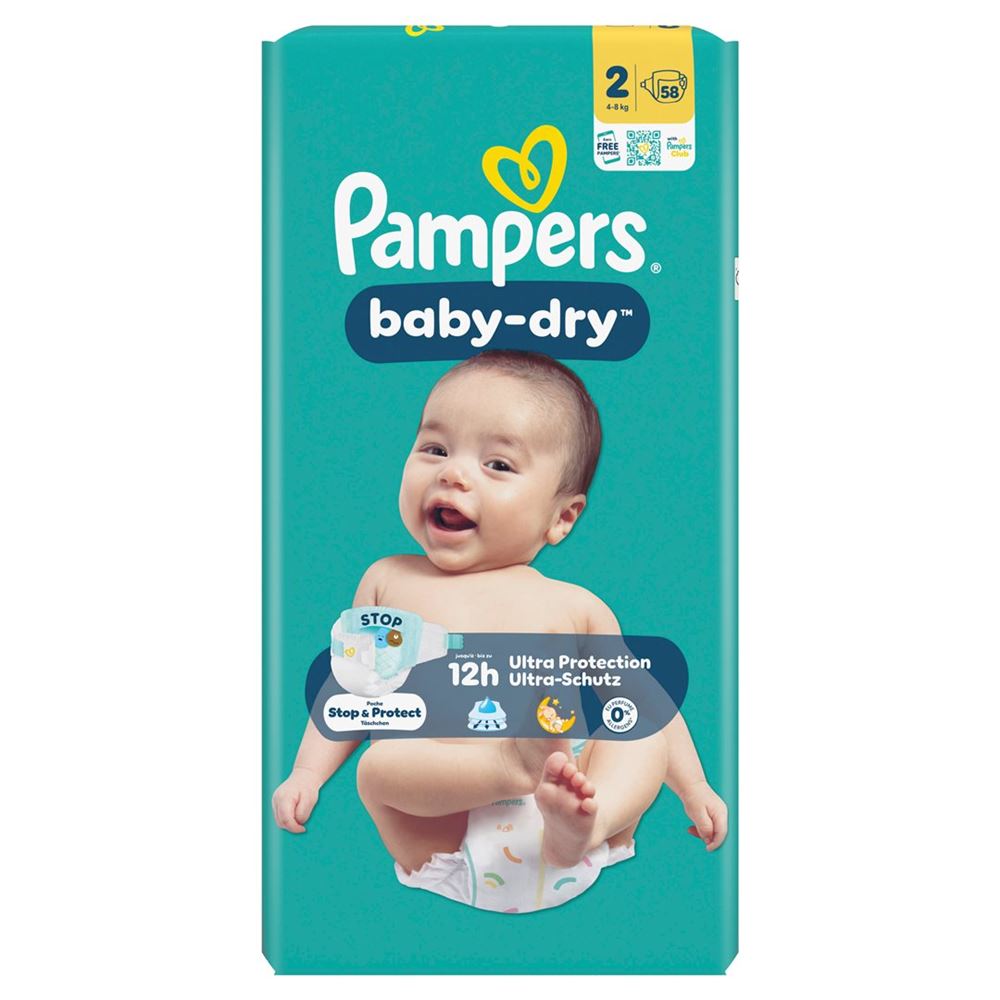 Pampers Baby Dry Gr2 4-8kg Mini Sparpack 58 Stk