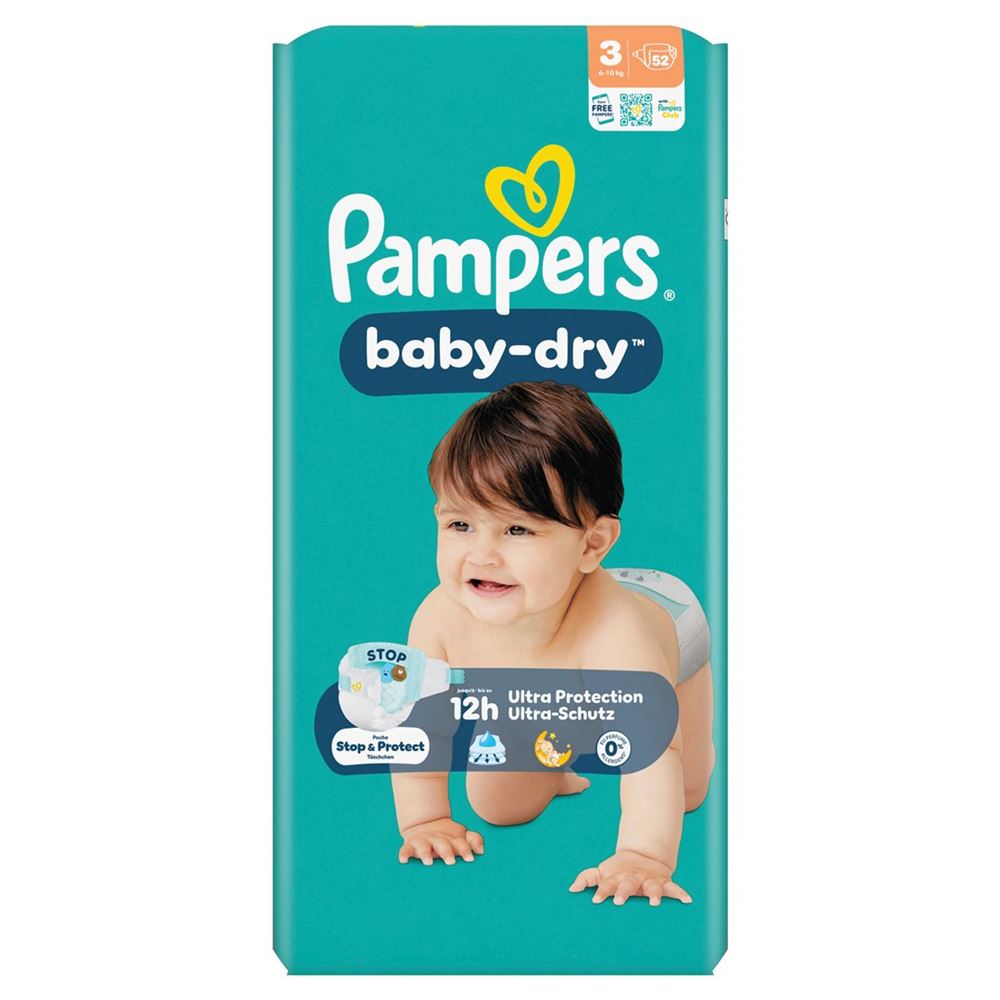 Pampers Baby Dry Gr3 6-10kg Midi Sparpack 52 Stk