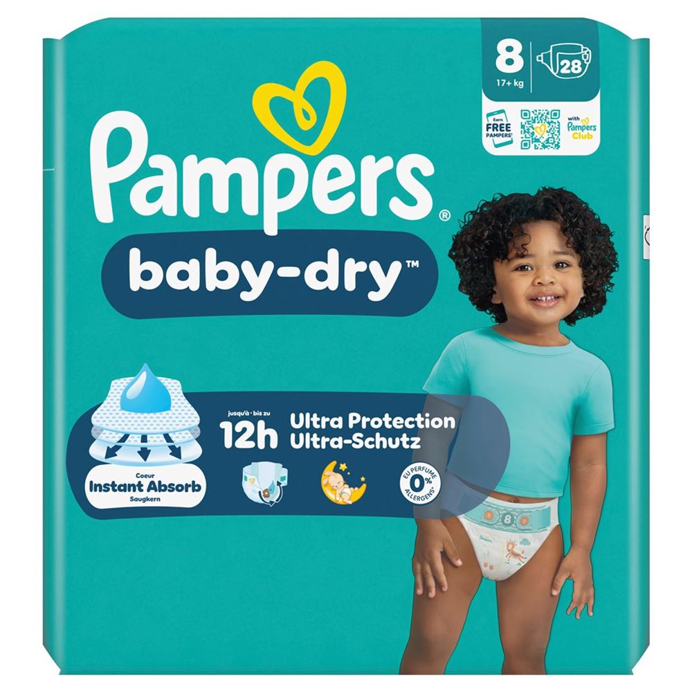 Pampers Baby Dry Gr8 17+kg Extra Large Sparpack 28 Stk