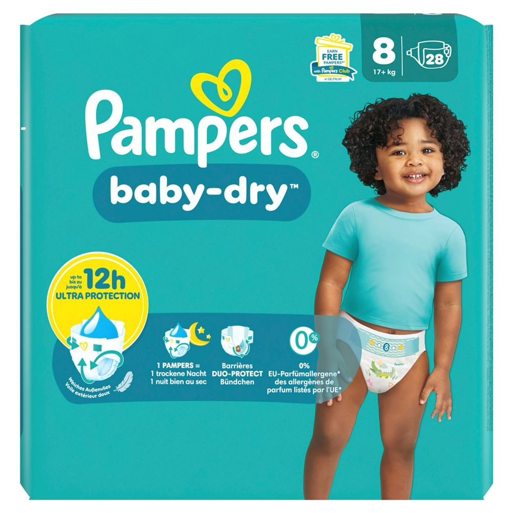 Image of Pampers Baby Dry Gr8 17+kg Large Vorteilspack 28 Stk