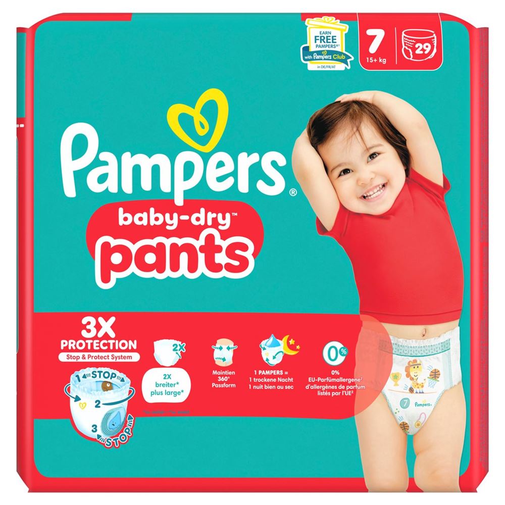 Image of Pampers Baby Dry Pants Gr7 17+kg Extra Large Sparpack 29 Stk