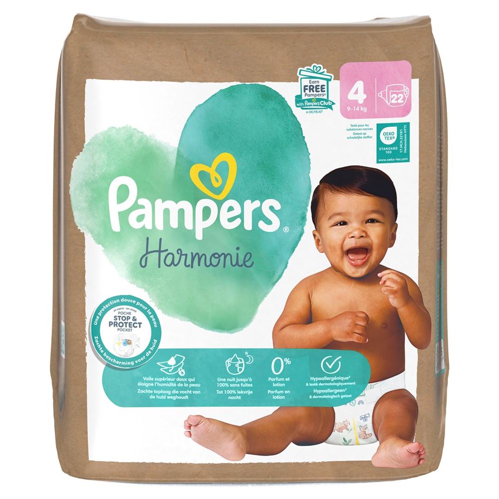 Image of Pampers Harmonie Gr4 9-14kg Single Pack 22 Stk