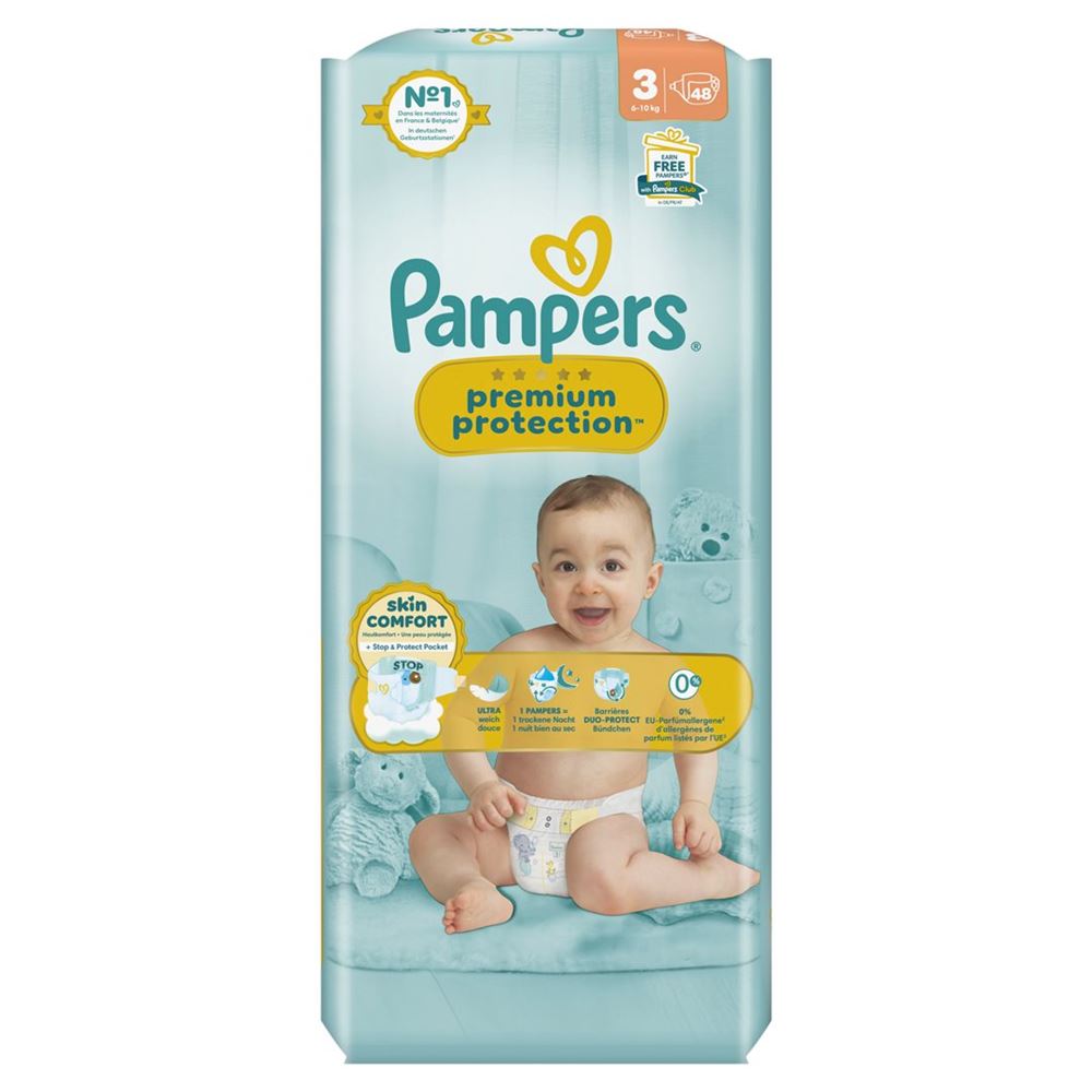 Image of Pampers Premium Protection Gr3 6-10kg Midi Vorteilspack 48 Stk