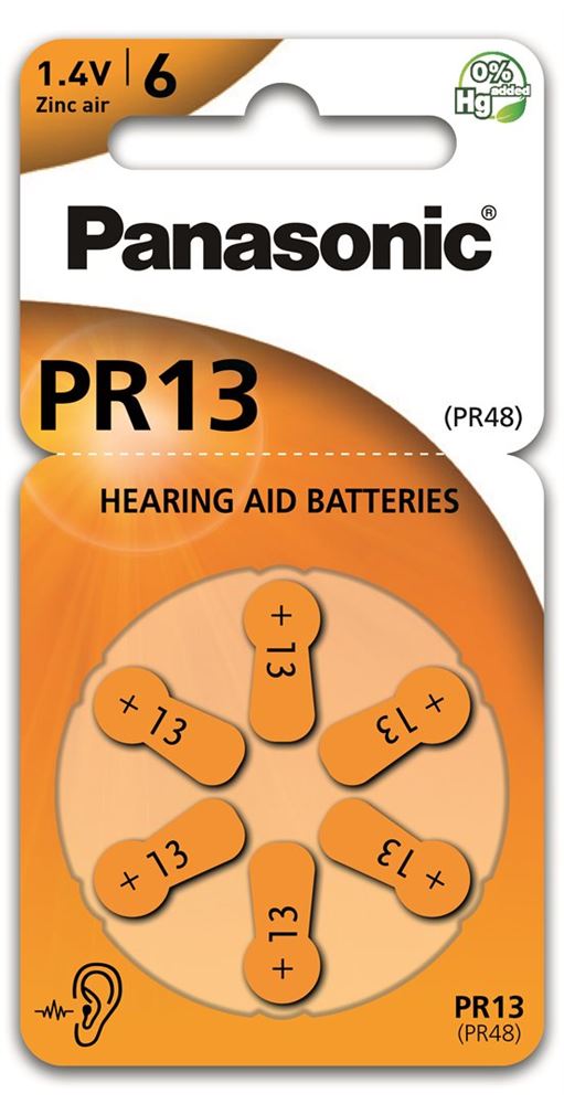 Panasonic Hörgerät Batterien 13 6 Stk