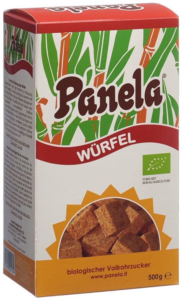 Image of Panela Vollrohrzucker Würfel Bio Karton 500 g