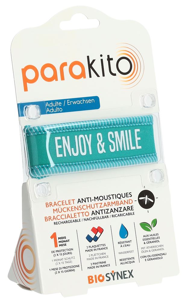 Parakito bracelet adulte Enjoy and Smile bleu