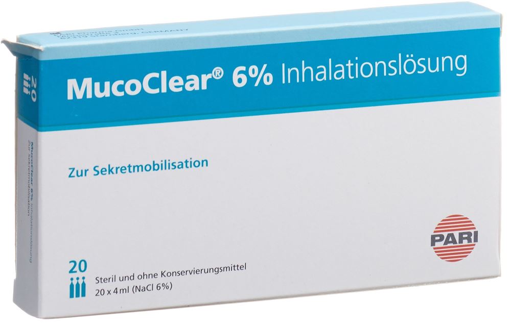 Pari MucoClear 6 % NaCl soluzione inalazione 20 fiale 4 ml