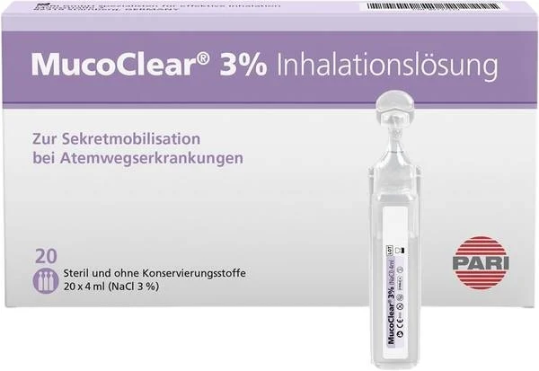 Pari MucoClear NaCl Inhal Lös 3 % hyperton 20 Amp 4 ml