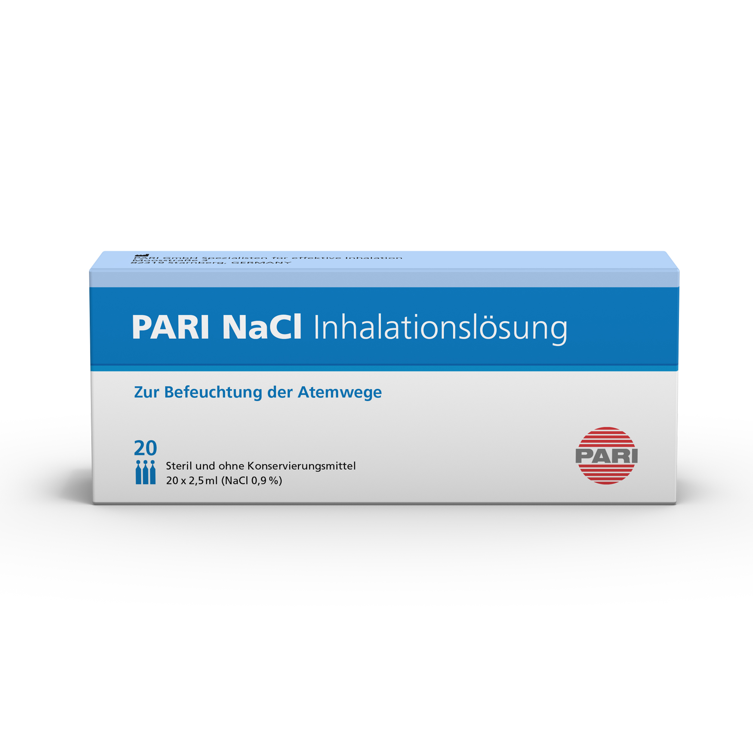 Pari NaCl Inhal Lös 0.9 % isoton 20 Amp 2.5 ml