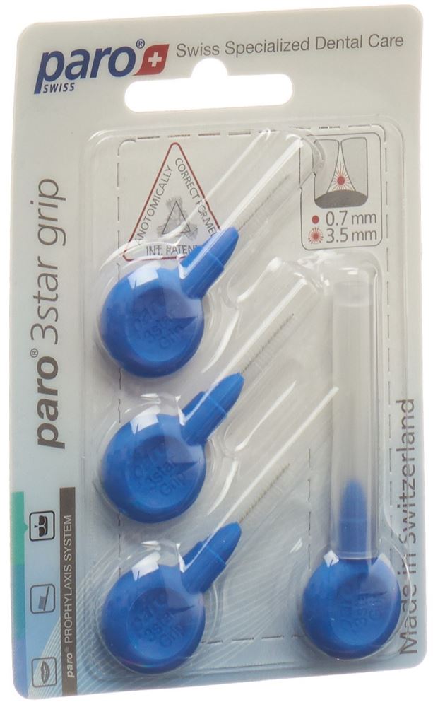 Image of paro 3Star-Grip 3.5mm x-fein blau zylindrisch 4 Stk