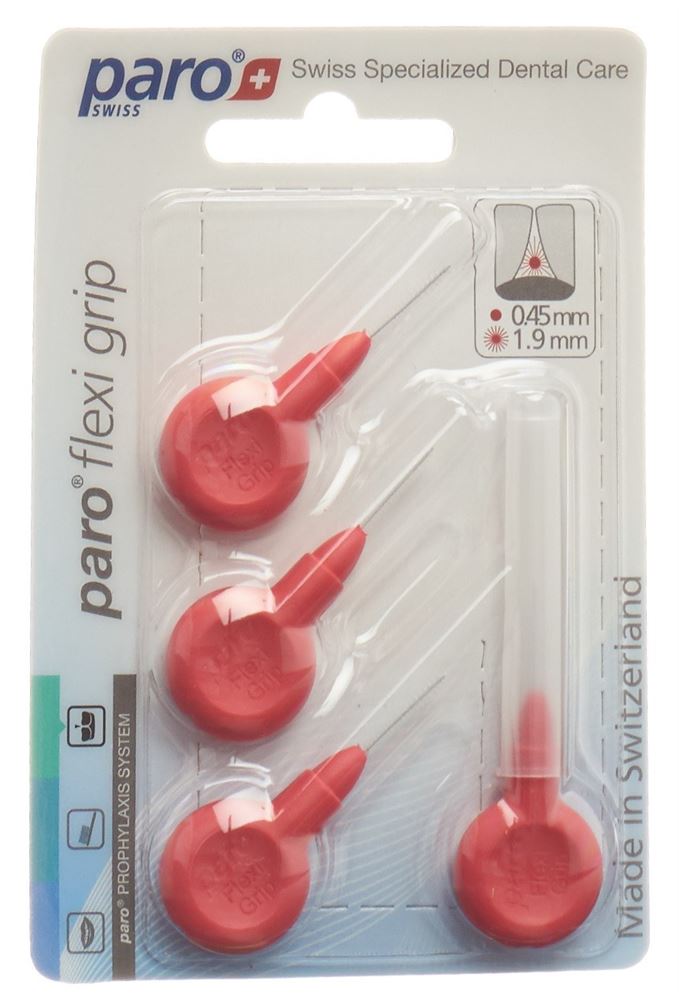 paro Flexi Grip 1.9mm xxx-fin rouge cylindrique 4 pce