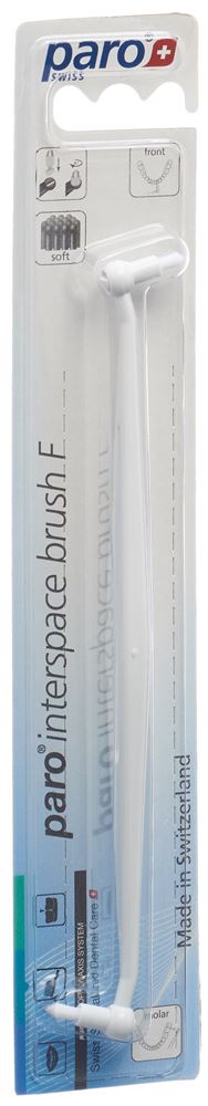 Image of paro Interspace Bürste F Halter weiss 2 Bürsten