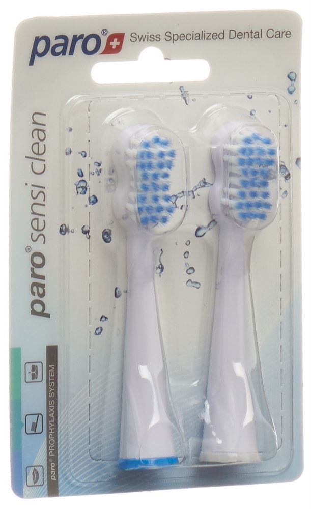paro sensi-clean Ersatzzahnbürste auf Schallzahnbürste 2 Stk