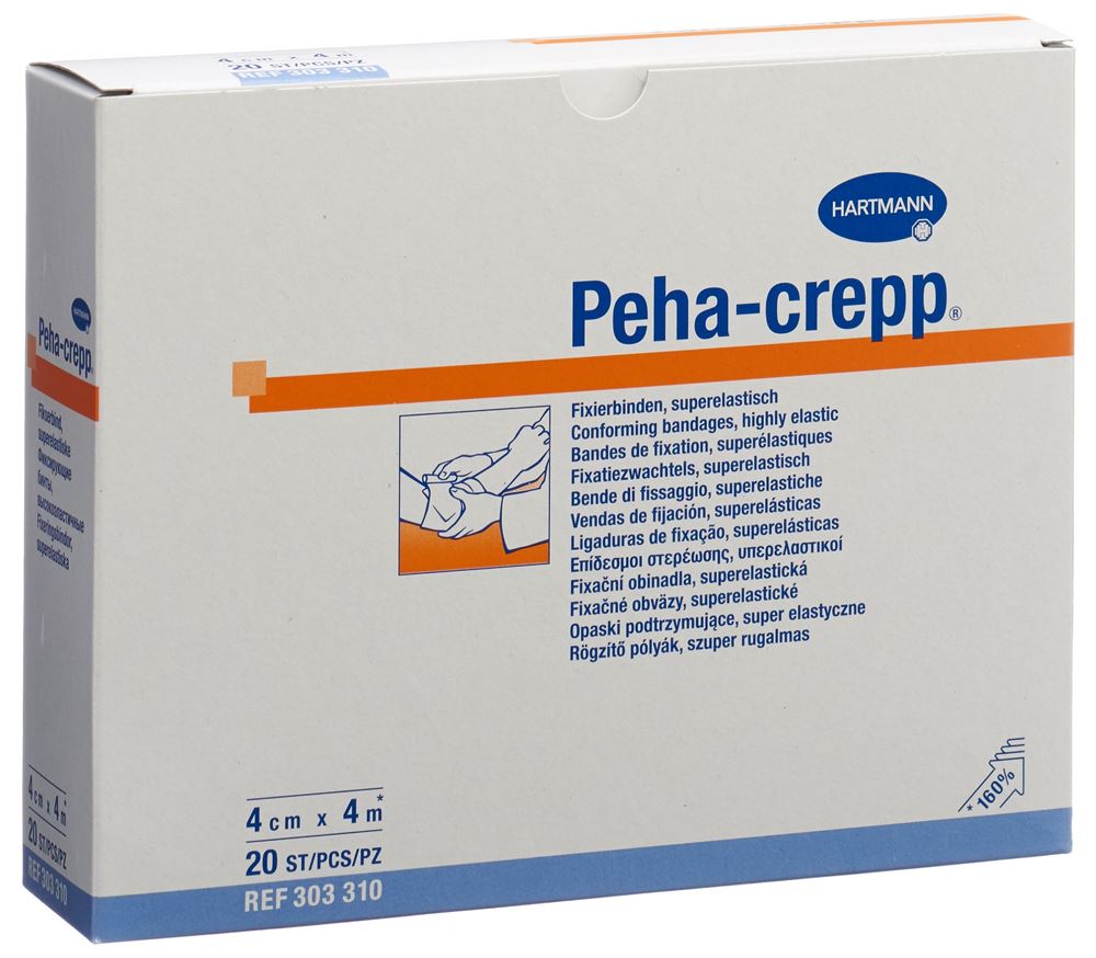 Image of Peha Crepp Kreppbinde 4mx4cm weiss 20 Stk