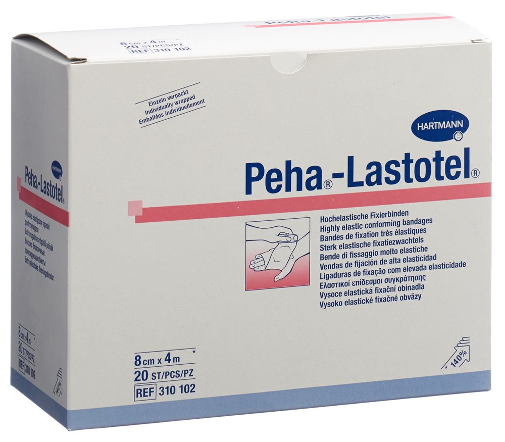 Peha-Lastotel bandes de fixation 8cmx4m 20 pce